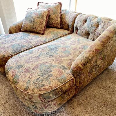 LOT 1  UPHOLSTERED DOUBLE CHASE LOUNGE