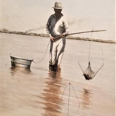 Lot #45   Lovely Original Watercolor "Going Crabbing"