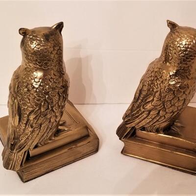 Lot #47  Cool pair of Vintage OWL bookends - Metal