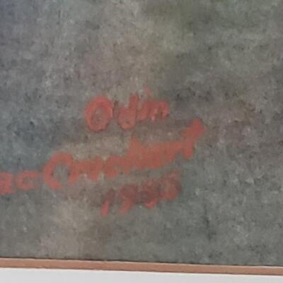 Watercolor painting Odin Maccrickart 27 inch by 22 in 1958