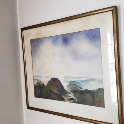 Watercolor painting Odin Maccrickart 27 inch by 22 in 1958