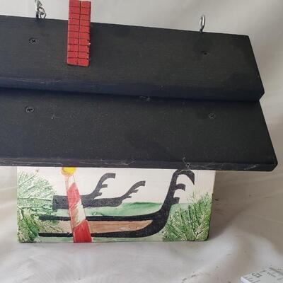 Handmade hand-painted vintage birdhouse