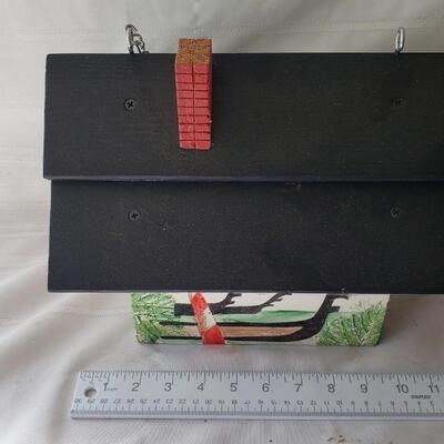 Handmade hand-painted vintage birdhouse