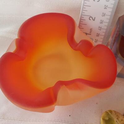 Vintage glass collection ashtray, owl