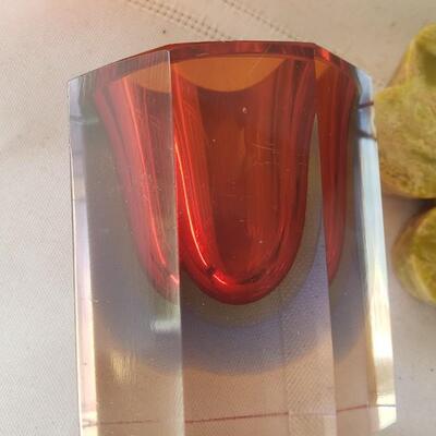 Vintage glass collection ashtray, owl