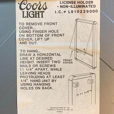 Vintage 1980s Coors Light Menu Board