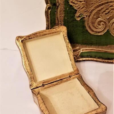 Lot #49  Florentine Box and Tray