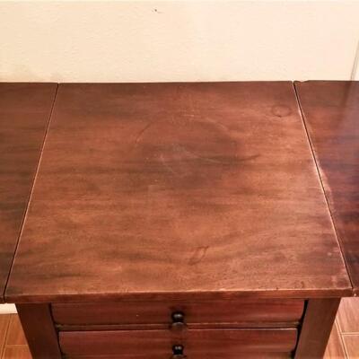Lot #52  Antique Drop Leaf Side Table