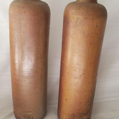 Antique beer gin bottles salt glaze
