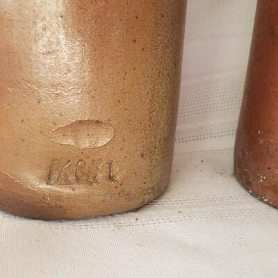Antique beer gin bottles salt glaze