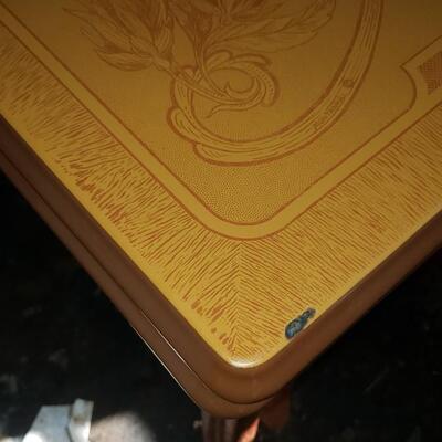 Vintage enamel on wood kitchen table