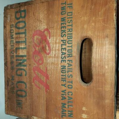 3 antique wood crates 