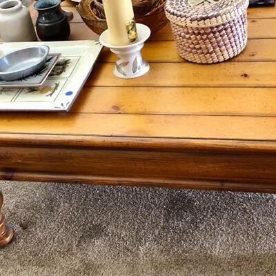 Lot 71 - Square Pine Coffee Table/Drexel Heritage