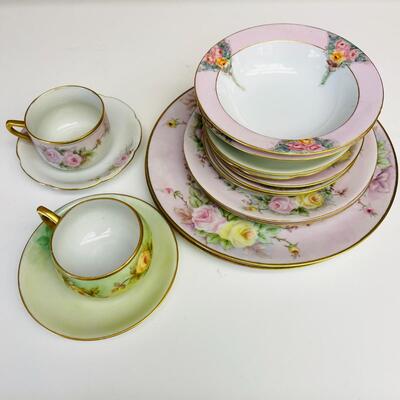 LOT 30  ANTIQUE GROUP OF HAND PAINTED CHINA