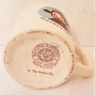 Lot #55  Cute Vintage BEAUREGARD Milk Mug - RARE, circa 1948