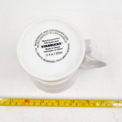 STARBUCKS WHITE FLARED COFFEE MUG