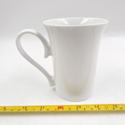 STARBUCKS WHITE FLARED COFFEE MUG