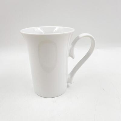 STARBUCKS WHITE FLARED COFFEE MUG