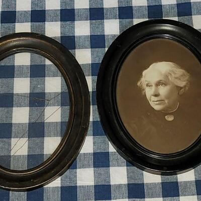 Lot 9: Antique Framed Photograph and Matching Additional Frame with Glass