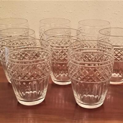 Lot #64  Set of 12 Beautiful vintage Crystal Glasses - so delicate