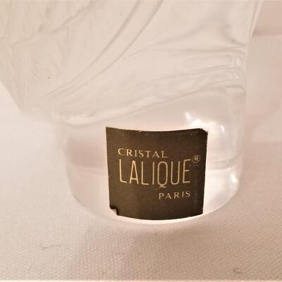 Lot #65  Set of 2 LALIQUE crystal Owl figurines