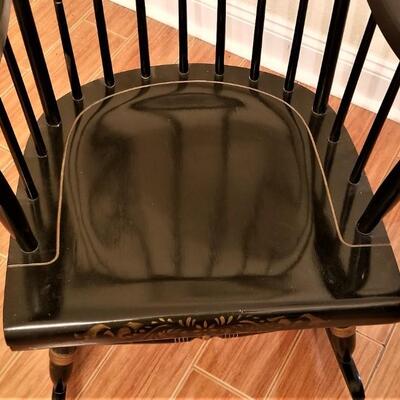 Lot #66  Traditional Style Rocking Chair with Gold painted Accents