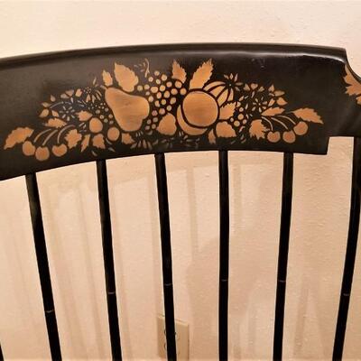 Lot #66  Traditional Style Rocking Chair with Gold painted Accents