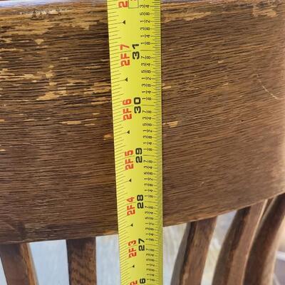 Lot 15: Vintage Wood Chair (has surface wear consistent with age)