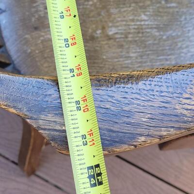 Lot 15: Vintage Wood Chair (has surface wear consistent with age)