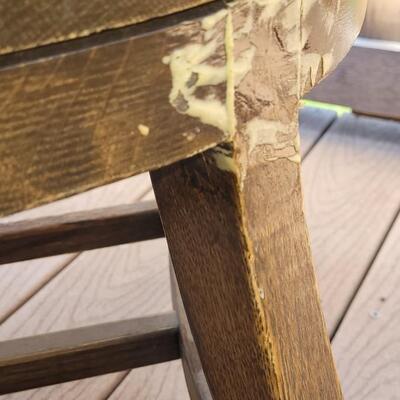 Lot 15: Vintage Wood Chair (has surface wear consistent with age)