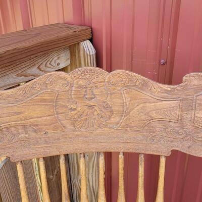 Lot 20: Antique North Wind Rocker with Cane Seat late 1800's/early 1900's