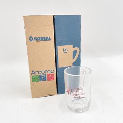 â€œTOPEKA CIVIC THEATRE & ACADEMYâ€ 3 OZ BEER MUG SHOT GLASSES