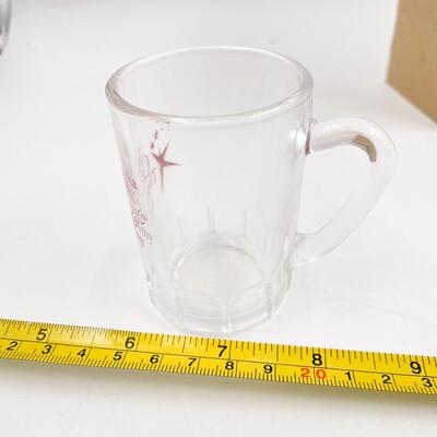 â€œTOPEKA CIVIC THEATRE & ACADEMYâ€ 3 OZ BEER MUG SHOT GLASSES