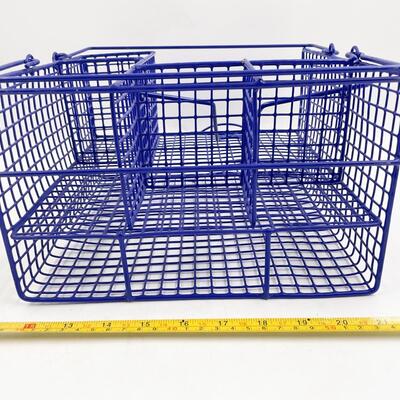 BLUE WIRE SILVERWARE, PLATE, & NAPKIN HOLDER