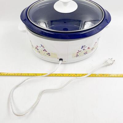 WEST BEND 3 QT FLORAL CROCK POT