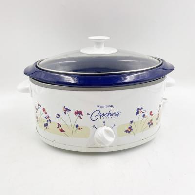 WEST BEND 3 QT FLORAL CROCK POT