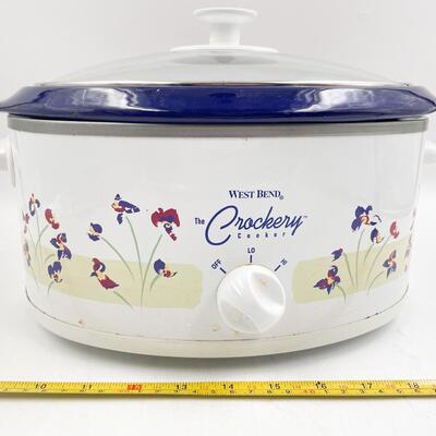 WEST BEND 3 QT FLORAL CROCK POT