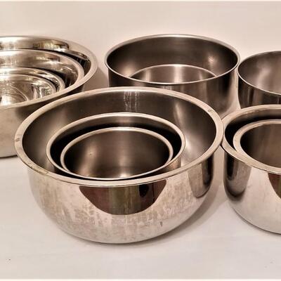 Lot #76  Lot of Stainless Steel Mixing Bowls