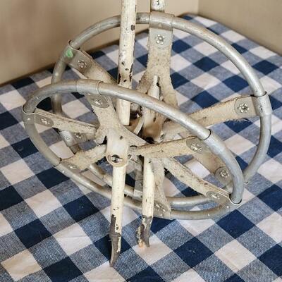 Lot 40: Vintage White Ski Poles 