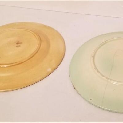Lot #79  Two Antique Majolica Plates