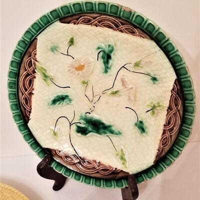 Lot #79  Two Antique Majolica Plates