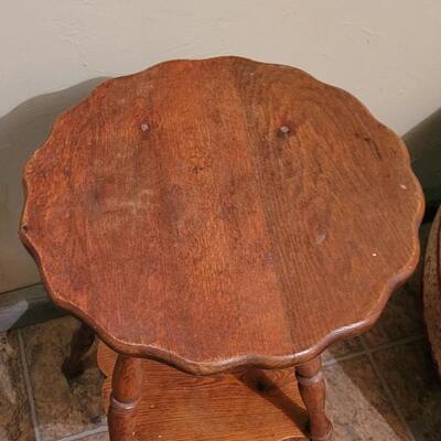 Lot 45: Antique 2 Tier Plant or Side Table