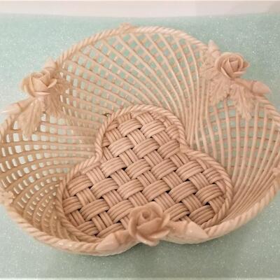 Lot #80  Pierced Belleek Porcelain Basket