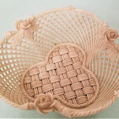 Lot #80  Pierced Belleek Porcelain Basket
