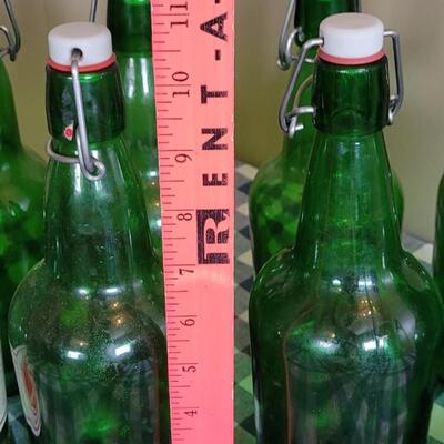 Lot 53: Green Glass Bottles