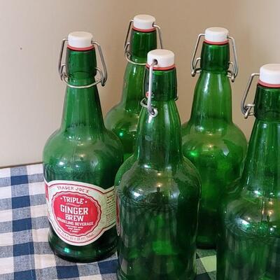 Lot 53: Green Glass Bottles