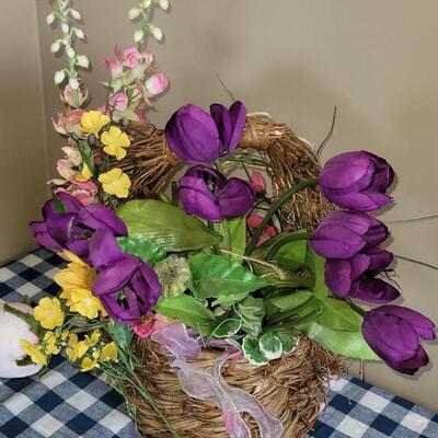 Lot 59: (2) Silk Flower Floral Arrangements 