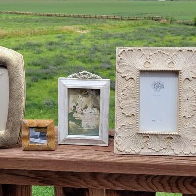 Lot 66: Stone, Metal & Wood Picture Frames Lot