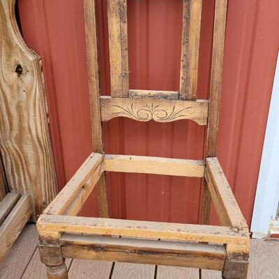 Lot 77: Antique Chair - missing Padded Seat & Back