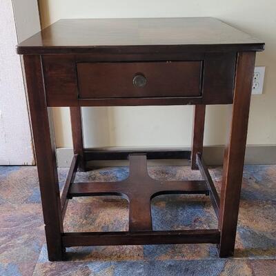 Lot 85: Wood Side Table with Drawer 